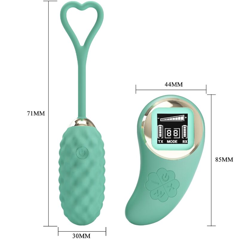 PRETTY LOVE - VIVIAN GREEN VIBRATING EGG WITH REMOTE CONTROL
