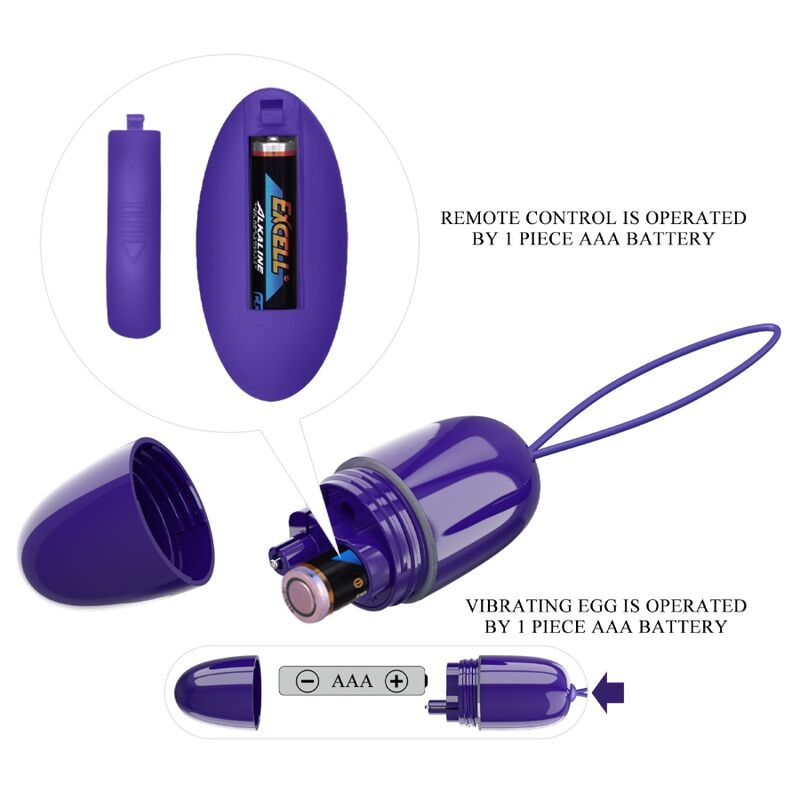 PRETTY LOVE - SELKIE YOUTH MINI VIBRATING EGG PURPLE REMOTE CONTROL