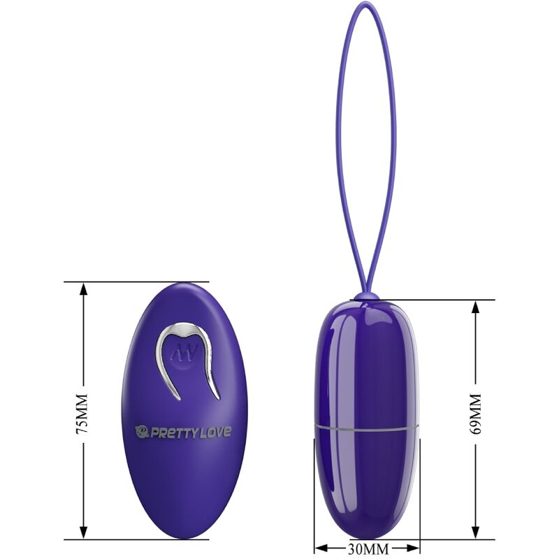 PRETTY LOVE - SELKIE YOUTH MINI VIBRATING EGG PURPLE REMOTE CONTROL
