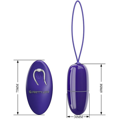 PRETTY LOVE - SELKIE YOUTH MINI VIBRATING EGG PURPLE REMOTE CONTROL