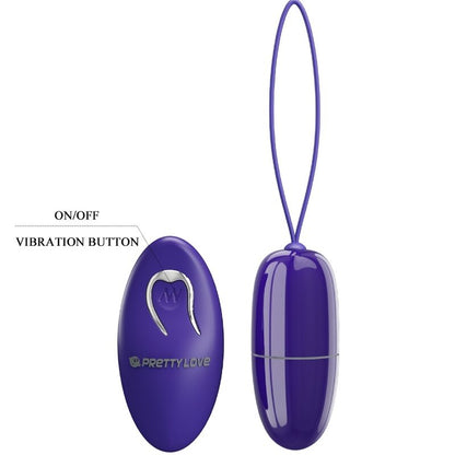 PRETTY LOVE - SELKIE YOUTH MINI VIBRATING EGG PURPLE REMOTE CONTROL
