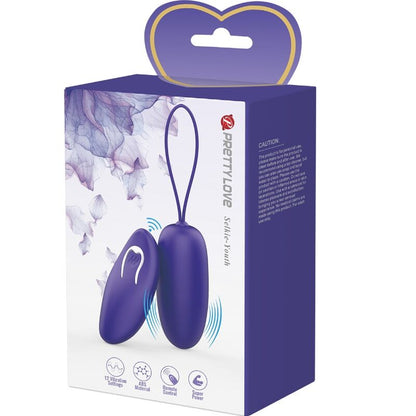 PRETTY LOVE - SELKIE YOUTH MINI VIBRATING EGG PURPLE REMOTE CONTROL