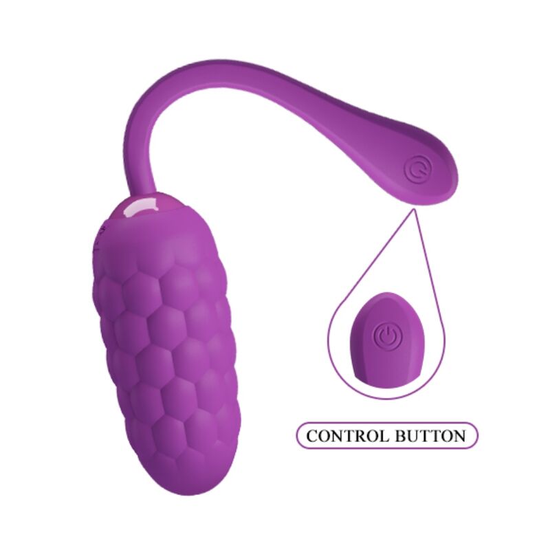 PRETTY LOVE - VIBRATING EGG WITH PURPLE RECHARGEABLE SEATEXTURE