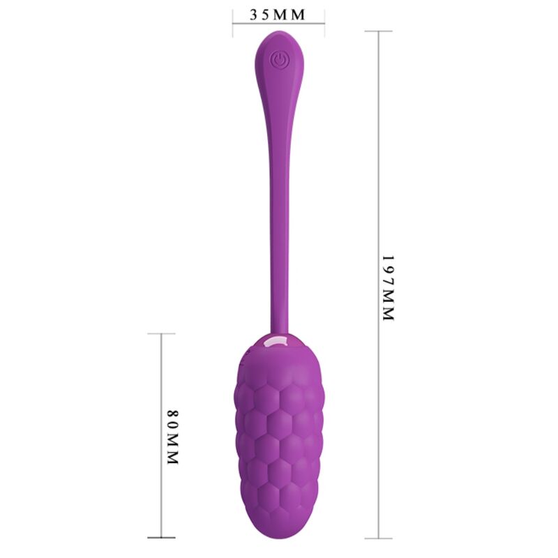 PRETTY LOVE - VIBRATING EGG WITH PURPLE RECHARGEABLE SEATEXTURE