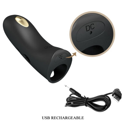PRETTY LOVE - MARICO BLACK ELECTROSTIMULATOR FINGER SLEEVE