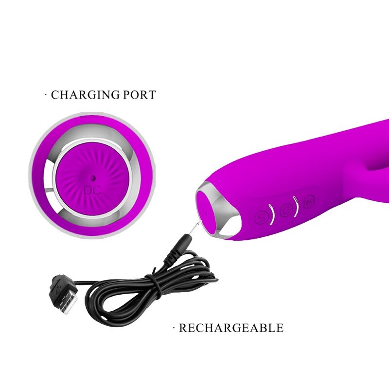 PRETTY LOVE - REGINA RECHARGEABLE VIBRATOR SUCTION GEL PURPLE
