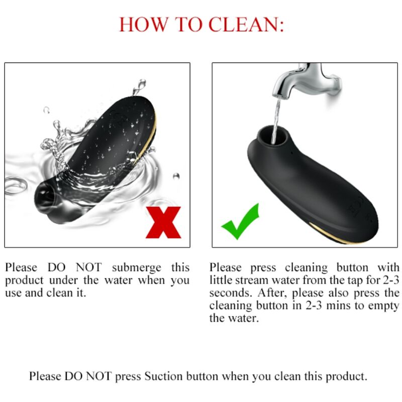 PRETTY LOVE - LUXURY RECHARGEABLE SUCKING MASSAGER BLACK