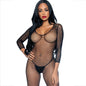 LEG AVENUE - BODYSTOCKING OPEN FRONT