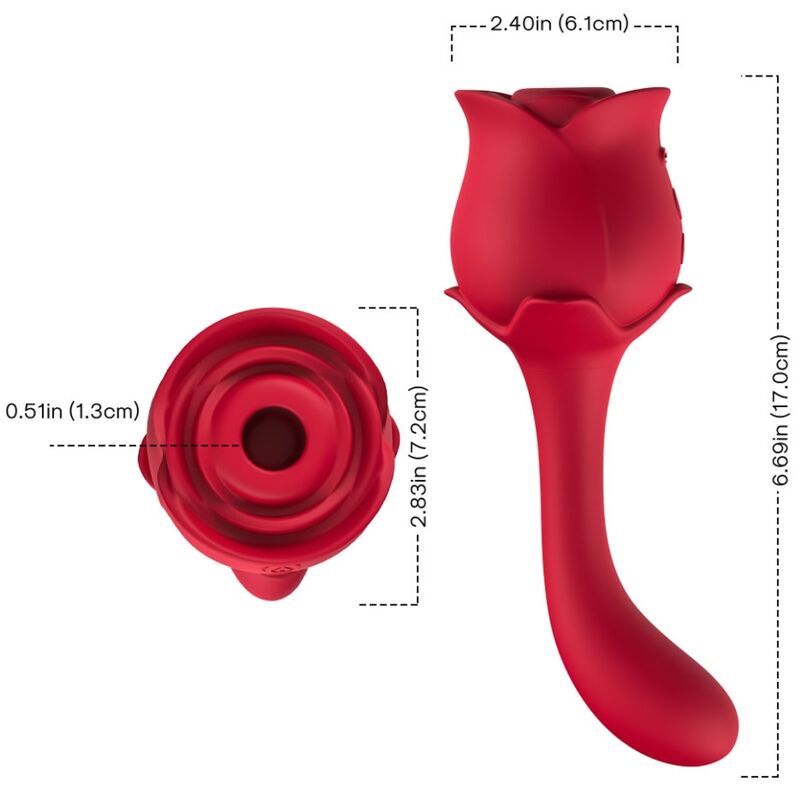 ARMONY - ROSELOVER CLITORAL SUCTION & STIMULATOR RED