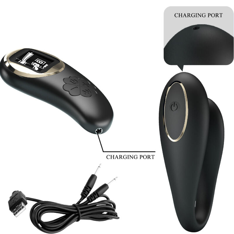 PRETTY LOVE - NATHAN DOUBLE PLEASURE VIBRATOR WITH REMOTE CONTROL