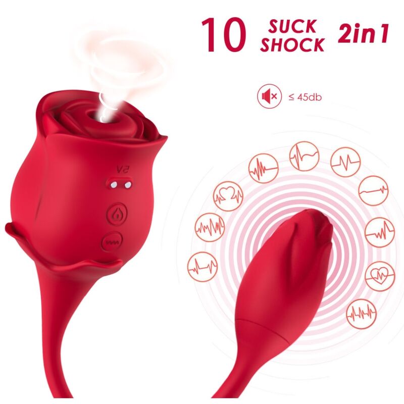 ARMONY - PINK CLITORAL SUCKER & VIBRATOR 10 MODES RED
