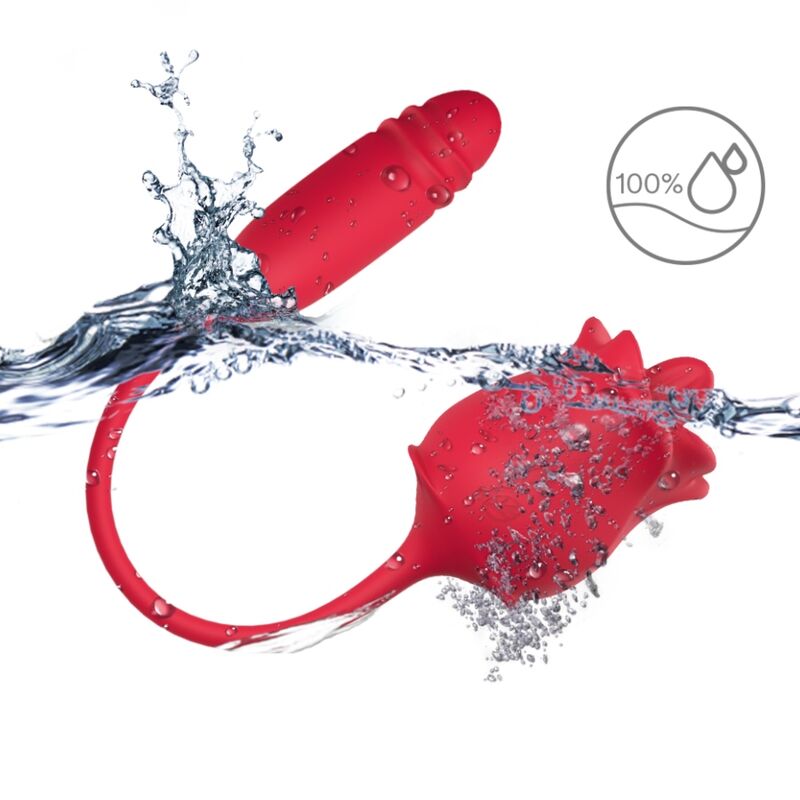 ARMONY - 3-IN-1 PINK, STIMULATOR, SUCTION AND UP&DOWN FUNCTION WITH RED TAIL