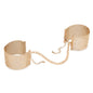 BIJOUX - METALLIC DESIRE GOLD METAL MESH HANDCUFFS
