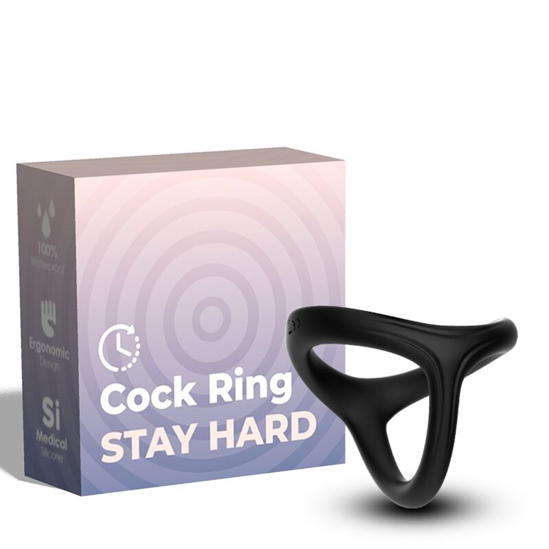 ARMONY - SAFE DOUBLE SILICONE RING BLACK