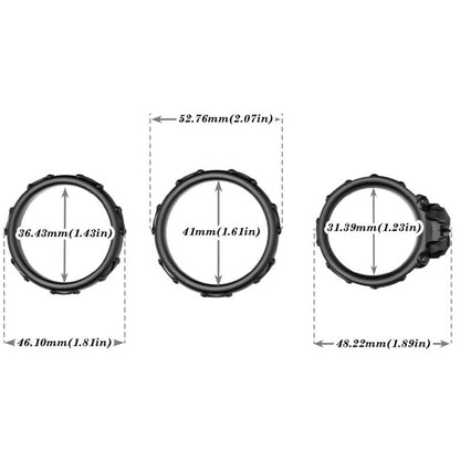 ARMONY - CALAVERA SILICONE RINGS BLACK