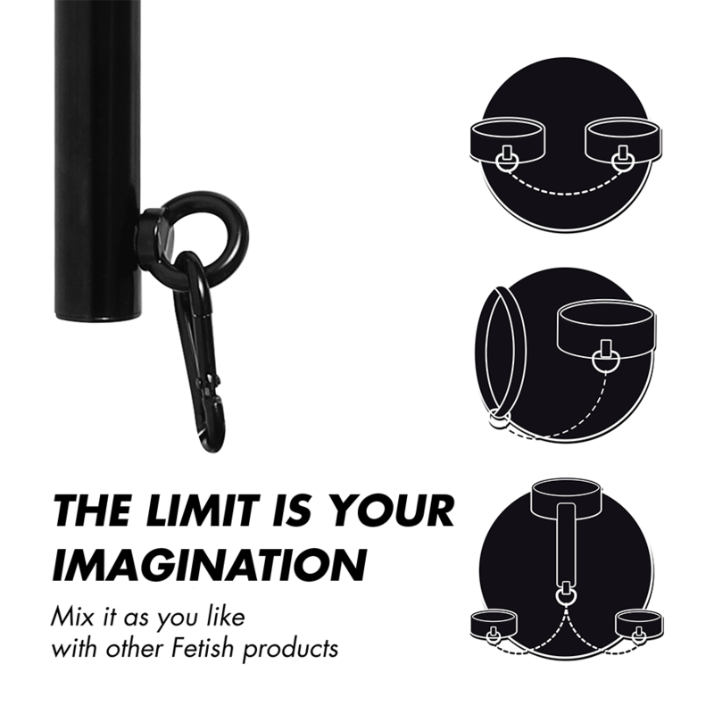 FETISH SUBMISSIVE BONDAGE - ADJUSTABLE SPREADER BAR 4 PIECE