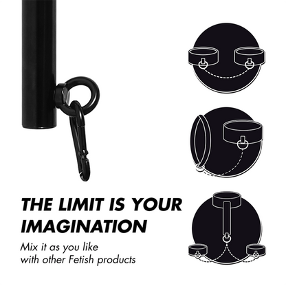 FETISH SUBMISSIVE BONDAGE - ADJUSTABLE SPREADER BAR 4 PIECE