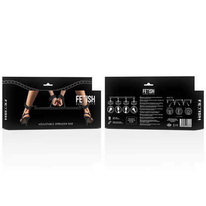 FETISH SUBMISSIVE BONDAGE - ADJUSTABLE SPREADER BAR 4 PIECE