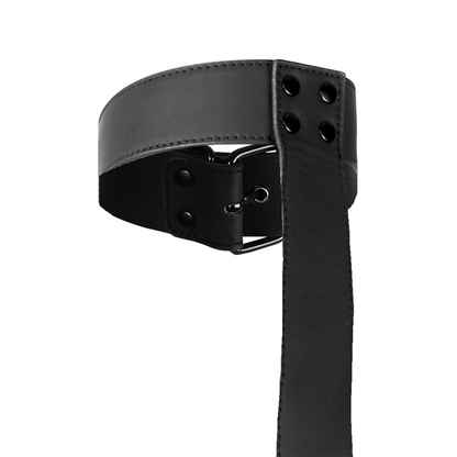 FETISH SUBMISSIVE BONDAGE - COLLAR AND WRIST CUFF BODY HARNESS SET