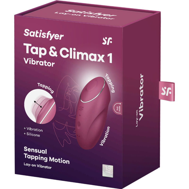 SATISFYER - TAP & CLIMAX 1 CLITORAL VIBRATOR RED