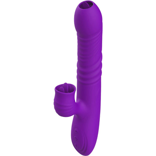 HARMONY - COMPLETE G-SPOT RABBIT VIBRATOR WITH STIMULATING TONGUE VIOLET WARMING EFFECT