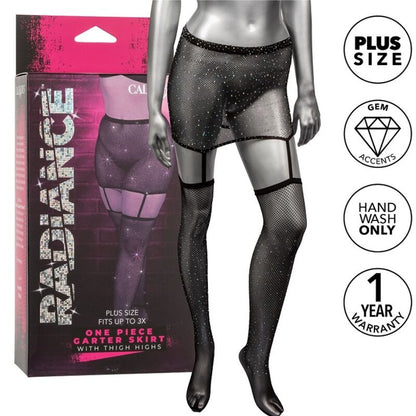 CALEXOTICS - RADIANCE GARTER SKIRT, THIGH HIGH, PLUS SIZE