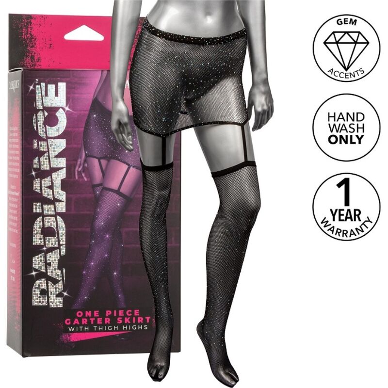 CALEXOTICS - RADIANCE GARTERED THIGH-HIGHS