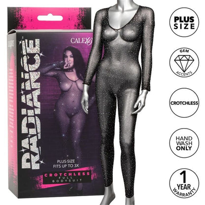 CALEXOTICS - RADIANCE PLUS SIZE RHINE OPEN CROTCH BODYSUIT