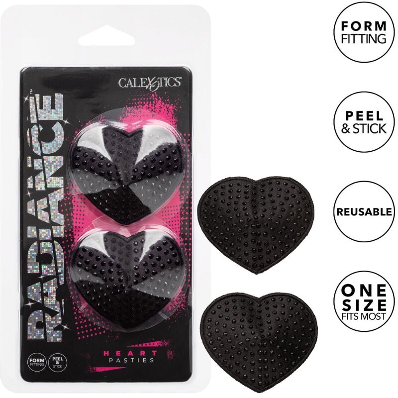 CALEXOTICS - RADIANCE HEART-SHAPED JEWELED NIPPLE COVERS