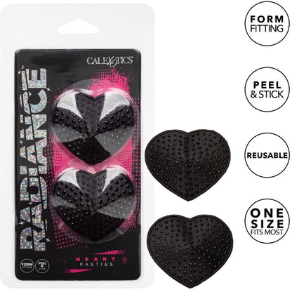 CALEXOTICS - RADIANCE HEART-SHAPED JEWELED NIPPLE COVERS