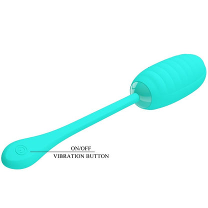 PRETTY LOVE - KIRK RECHARGEABLE VIBRATING EGG, AQUA