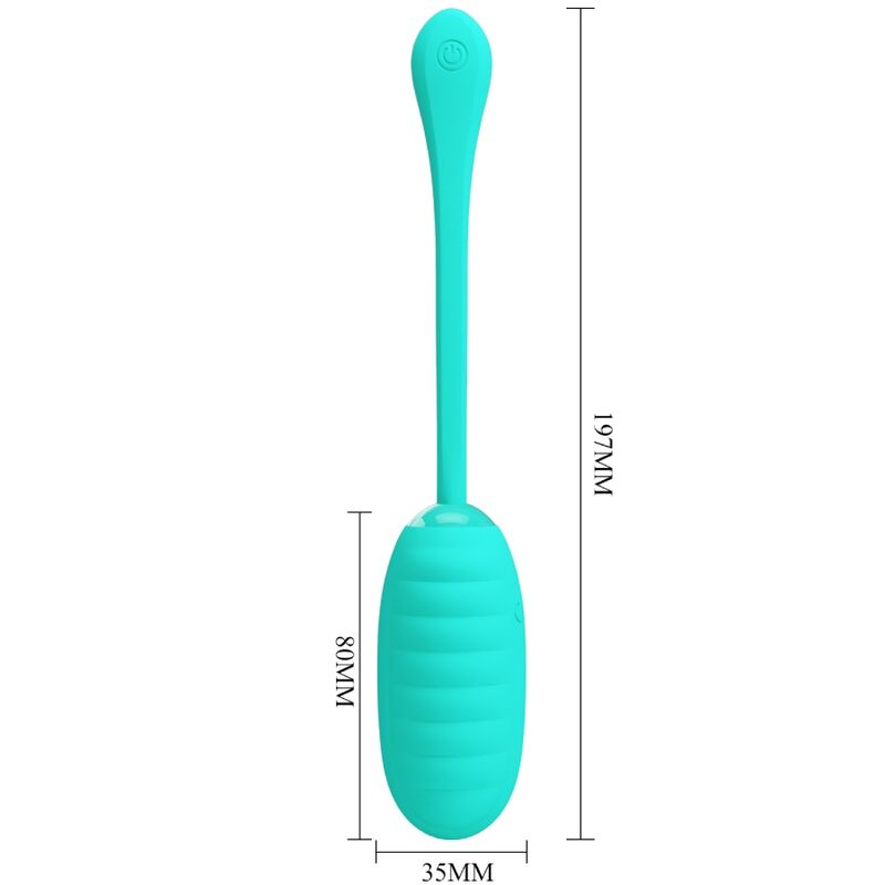 PRETTY LOVE - KIRK RECHARGEABLE VIBRATING EGG, AQUA