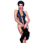 CHILIROSE - CR 4479 BODYSUIT WITH CROTCH OPENING BLUE S/M