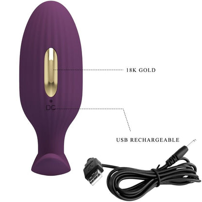 PRETTY LOVE - JEFFERSON APP-CONTROLLED ANAL PLUG PURPLE