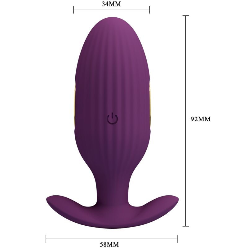 PRETTY LOVE - JEFFERSON APP-CONTROLLED ANAL PLUG PURPLE