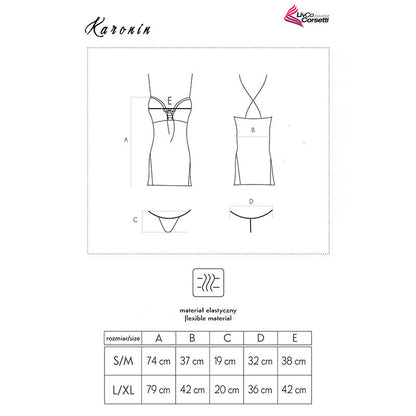 LIVCO CORSETTI FASHION - KARONIN LC 90628 SHIRT + PANTS BLACK