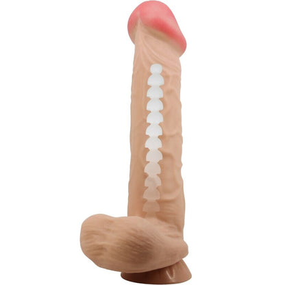 PRETTY LOVE - SLIDING SKIN SERIES REALISTIC DILDO WITH SLIDING SKIN, SAUSAGE SKIN, FLESH 26 CM