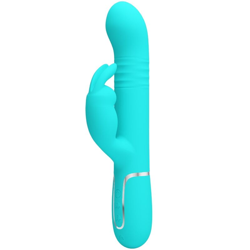 PRETTY LOVE - COALE RABBIT VIBRATOR BEADS AQUA GREEN
