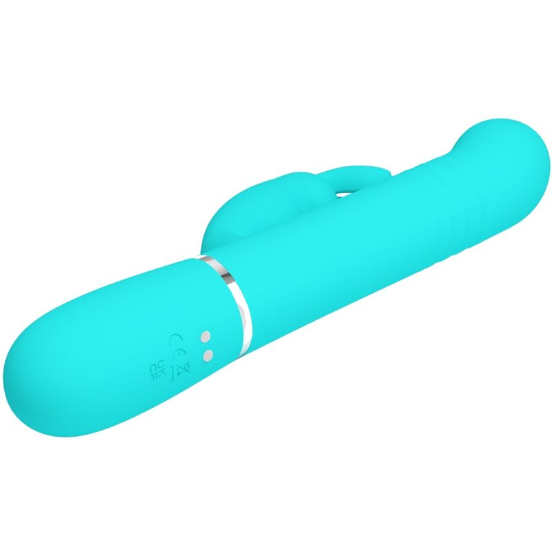 PRETTY LOVE - COALE RABBIT VIBRATOR BEADS AQUA GREEN