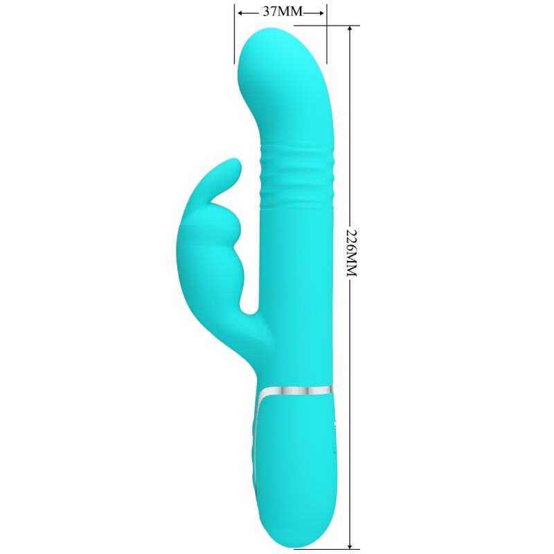 PRETTY LOVE - COALE RABBIT VIBRATOR BEADS AQUA GREEN