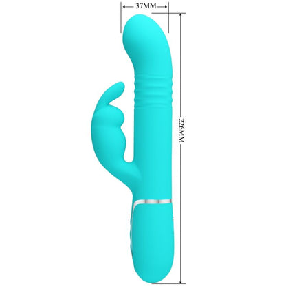 PRETTY LOVE - COALE RABBIT VIBRATOR BEADS AQUA GREEN