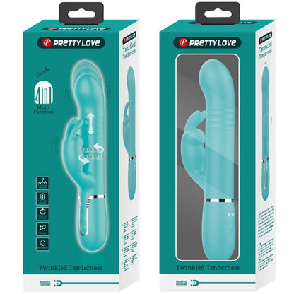 PRETTY LOVE - COALE RABBIT VIBRATOR BEADS AQUA GREEN