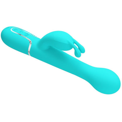 PRETTY LOVE - DEJON RABBIT VIBRATOR 3 IN 1 MULTIFUNCTIONAL AQUA GREEN