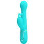 PRETTY LOVE - DEJON RABBIT VIBRATOR 3 IN 1 MULTIFUNCTIONAL AQUA GREEN