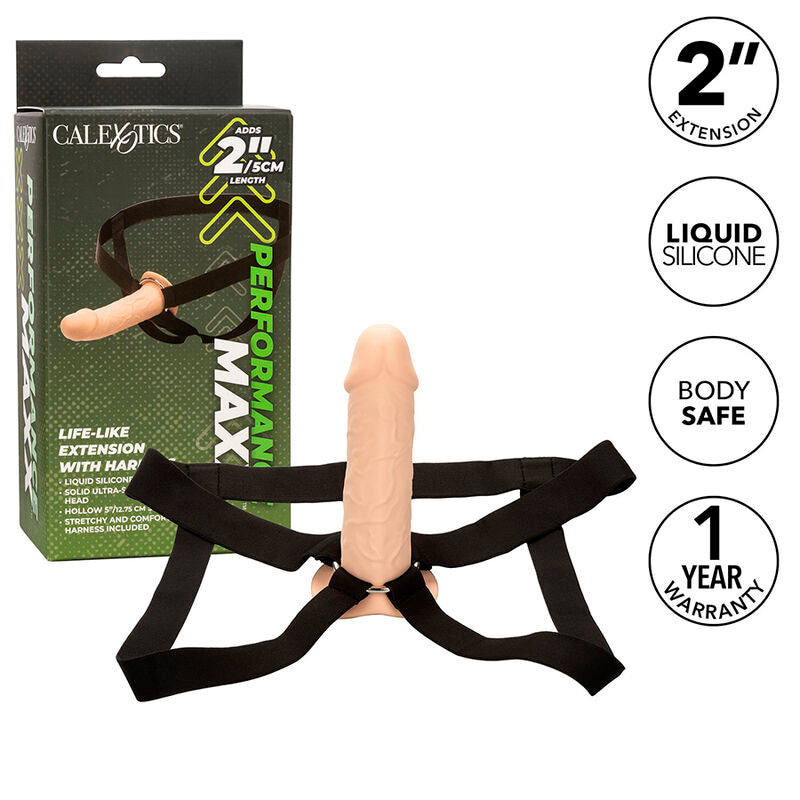CALEXOTICS - PERFORMANCE MAXX LIFELIKE EXTENSION WITH HARNESS, FAIR SKIN
