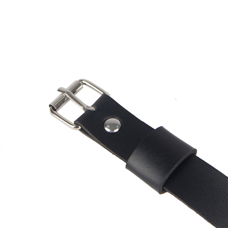 SUBBLIME - LEATHER CHAIN LEG HARNESS BLACK ONE SIZE