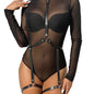 SUBBLIME - LEATHER BODY HARNESS, BLACK, ONE SIZE