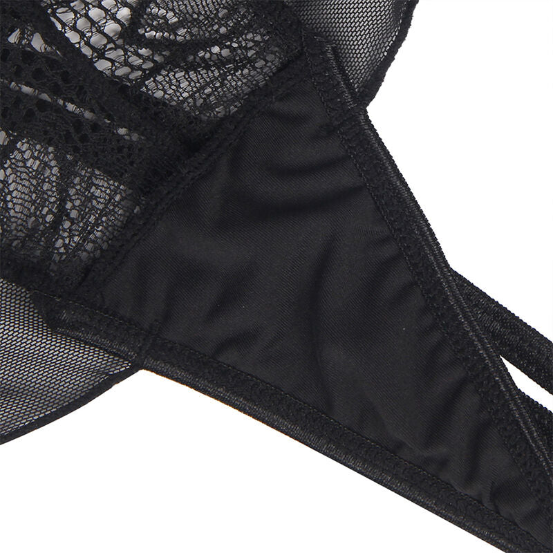 SUBBLIME - TEDDY-HALTER-NECK-BARE-BACK-LACE BLACK S/M