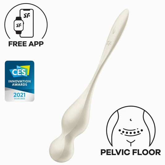 SATISFYER - LOVE BIRDS VIBRATING CONE BALLS WHITE