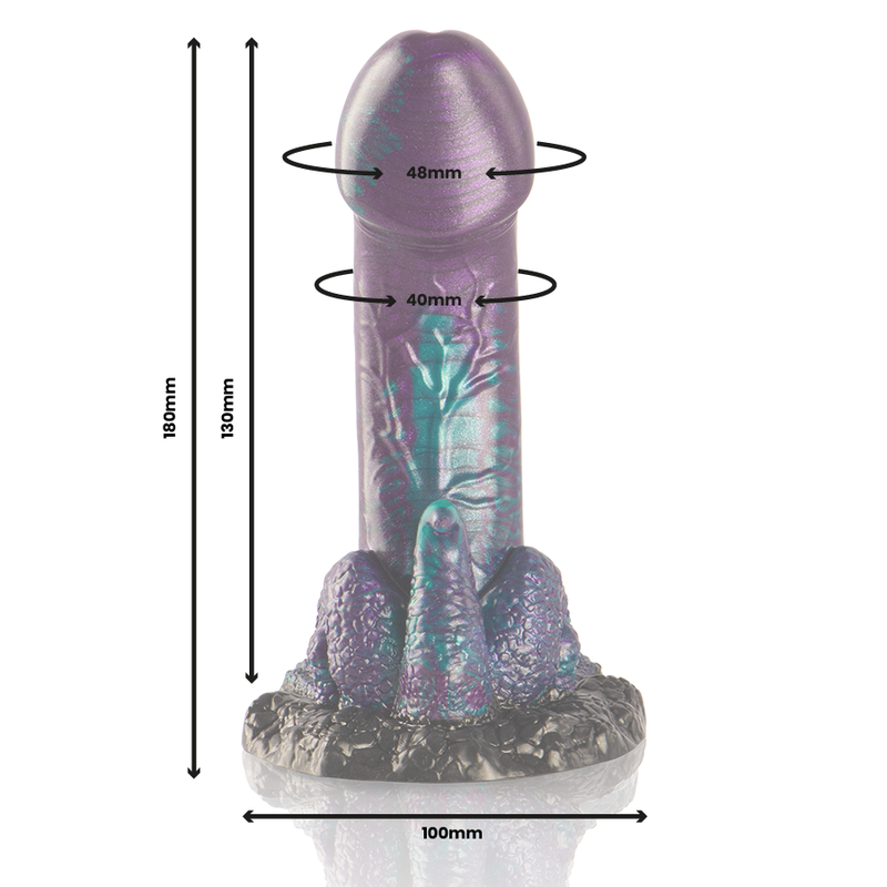 EPIC - BASILISK DILDO DOUBLE SCALY PLEASURE, SMALL SIZE